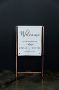 Fabric Wedding Welcome Sign Modern Wedding Welcome Sign Fabric Linen Custom Shower ceremony Boho Bridal Welcome Sign Wedding Ceremony Sign 4