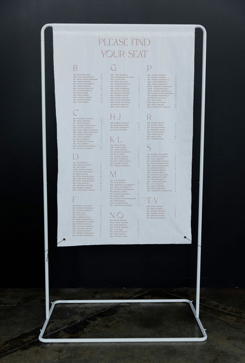 Fabric Wedding Seating Chart Sign Modern Wedding Fabric Linen Custom Shower ceremony Boho Bridal Wedding Ceremony Fabric Seating Chart SC