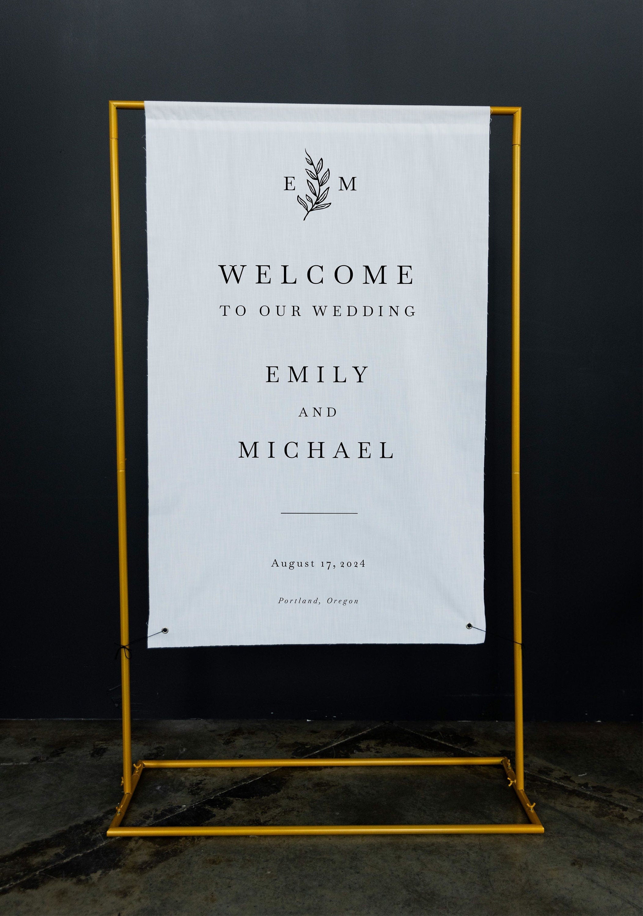 Fabric Wedding Welcome Sign Modern Wedding Welcome Sign Fabric Linen Custom Shower ceremony Boho Bridal Welcome Sign Wedding Ceremony Sign 2