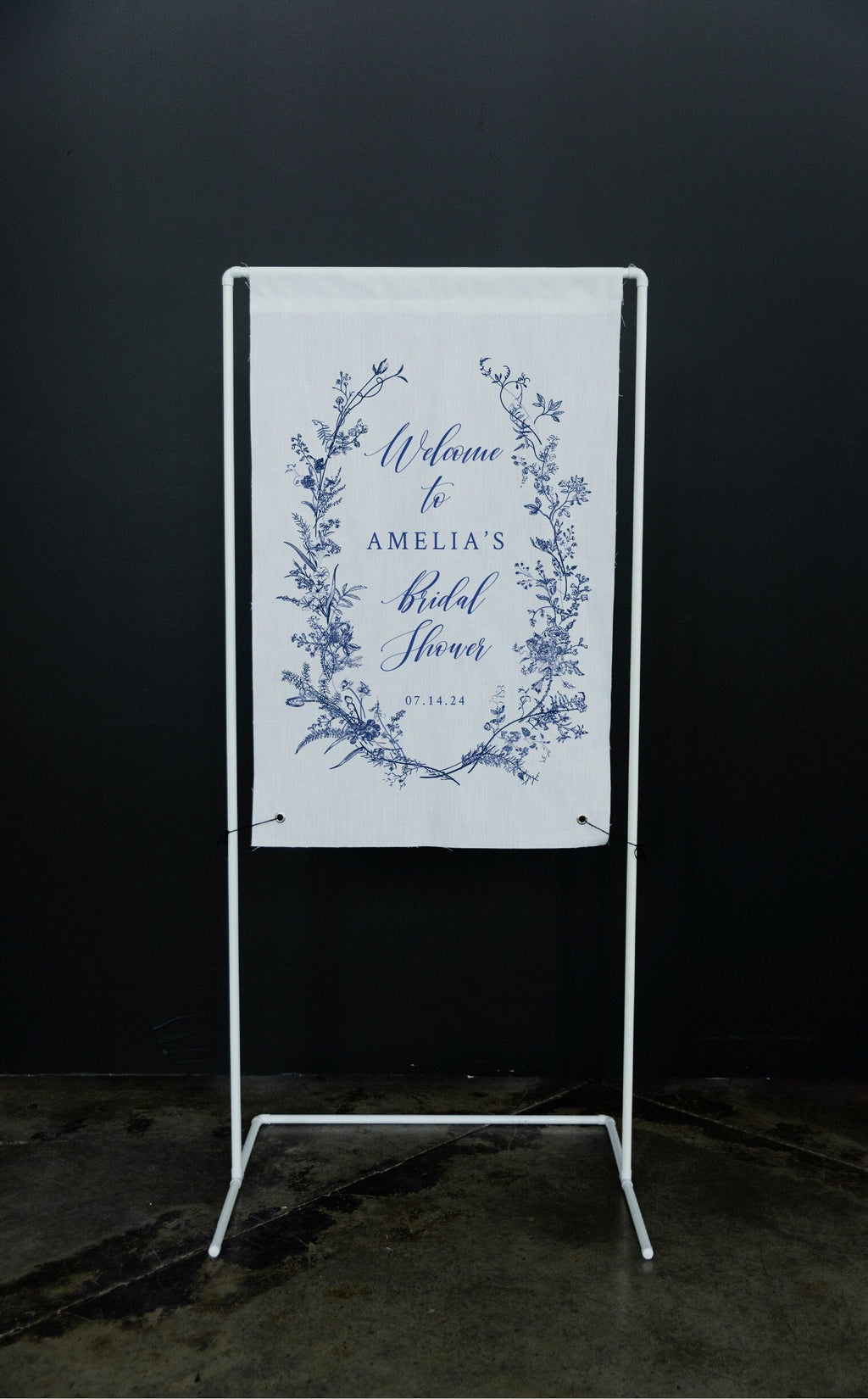 Fabric Bridal Shower Sign Modern Wedding Shower Sign Fabric Linen Custom Shower ceremony Boho Bridal Welcome Sign Wedding Ceremony Sign 5