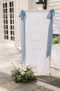 Fabric Wedding Welcome Sign Modern Wedding Welcome Sign Fabric Linen Custom Wedding ceremony Boho Wedding Welcome Sign Wedding Ceremony S2