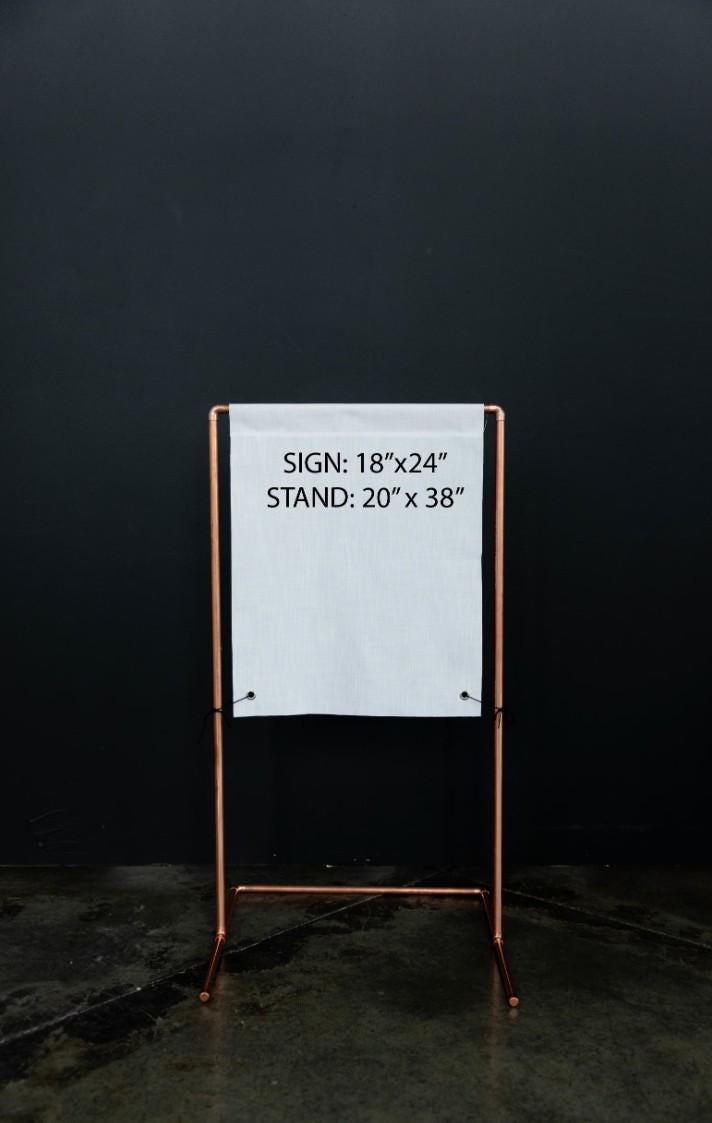 Wedding Sign Stands - Compactible Copper Stand