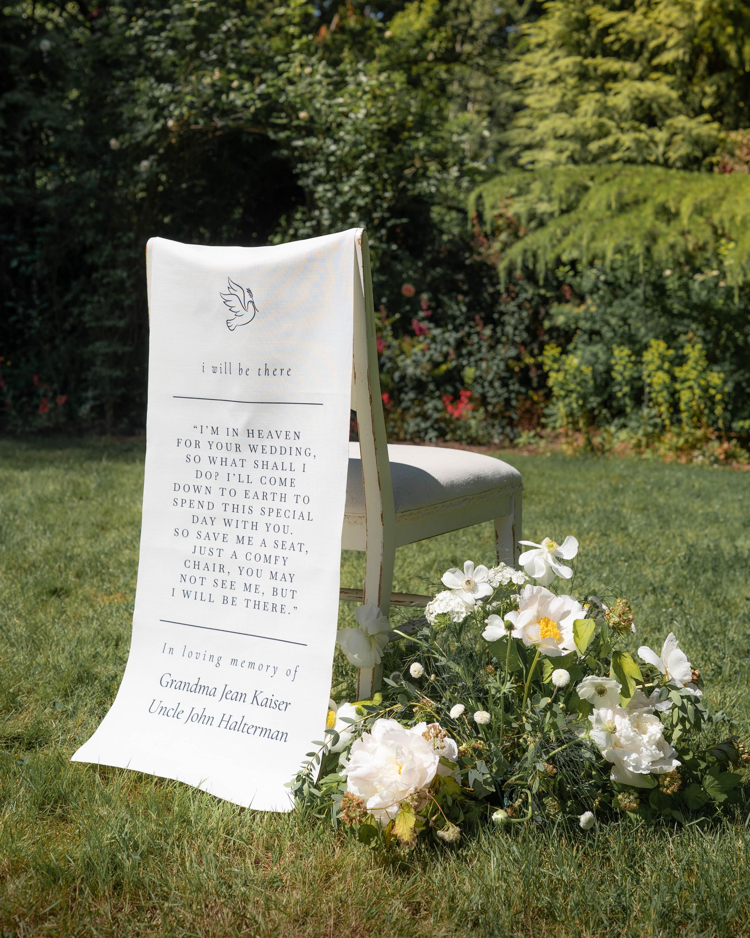 Fabric Custom linen memorial sign Personalized memorial sign family memorial sign wedding linen sign memorial sign