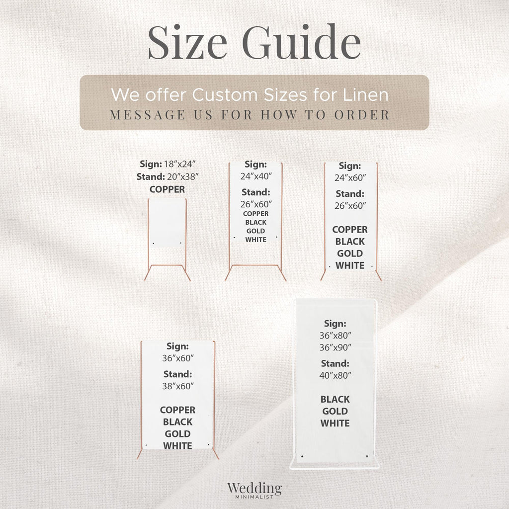 Wedding Sign Stands - Compactible Copper Stand