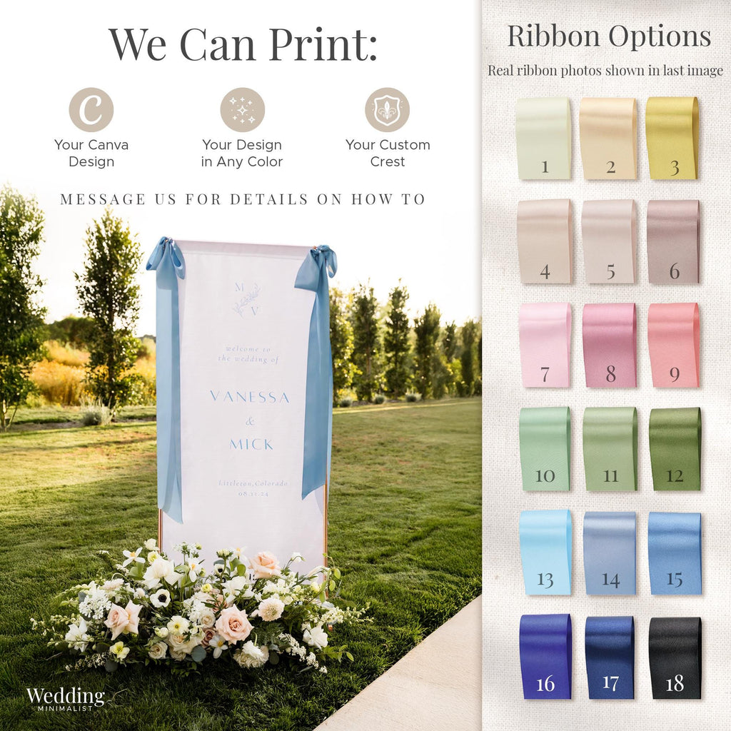 Fabric Wedding Welcome Sign Modern Wedding Welcome Sign Fabric Linen Custom Wedding ceremony Boho Wedding Welcome Sign Wedding Ceremony Sign