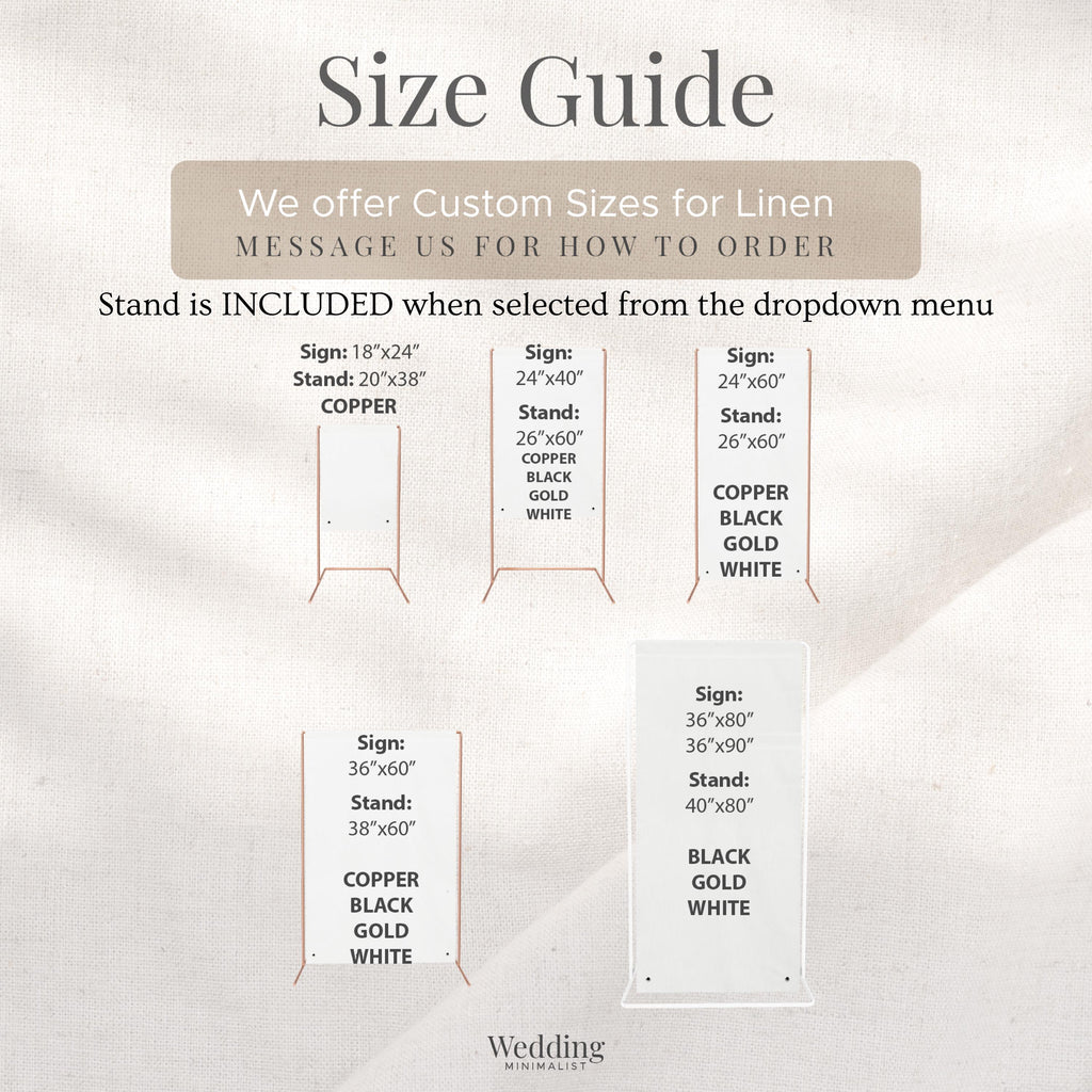 Fabric Wedding Welcome Sign Modern Wedding Welcome Sign Fabric Linen Custom Wedding ceremony Boho Wedding Welcome Sign Wedding Ceremony Sign